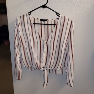 White-Striped Blouse